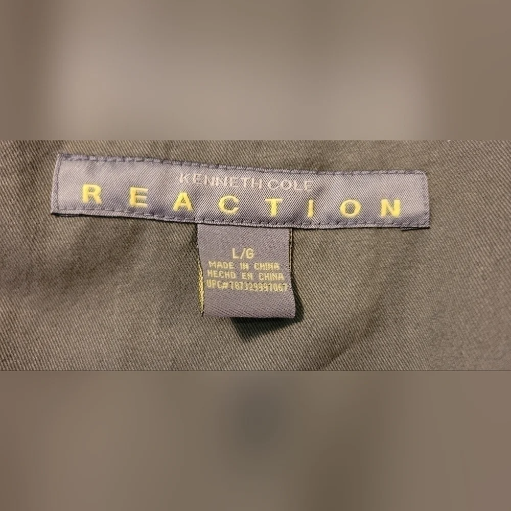 Kenneth Cole Reaction $248 Women's Army Green Full Zip Lined Button Up Coat Lrg. - Picture 9 of 12